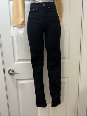 Parasuco Black High-Rise Straight Jeans